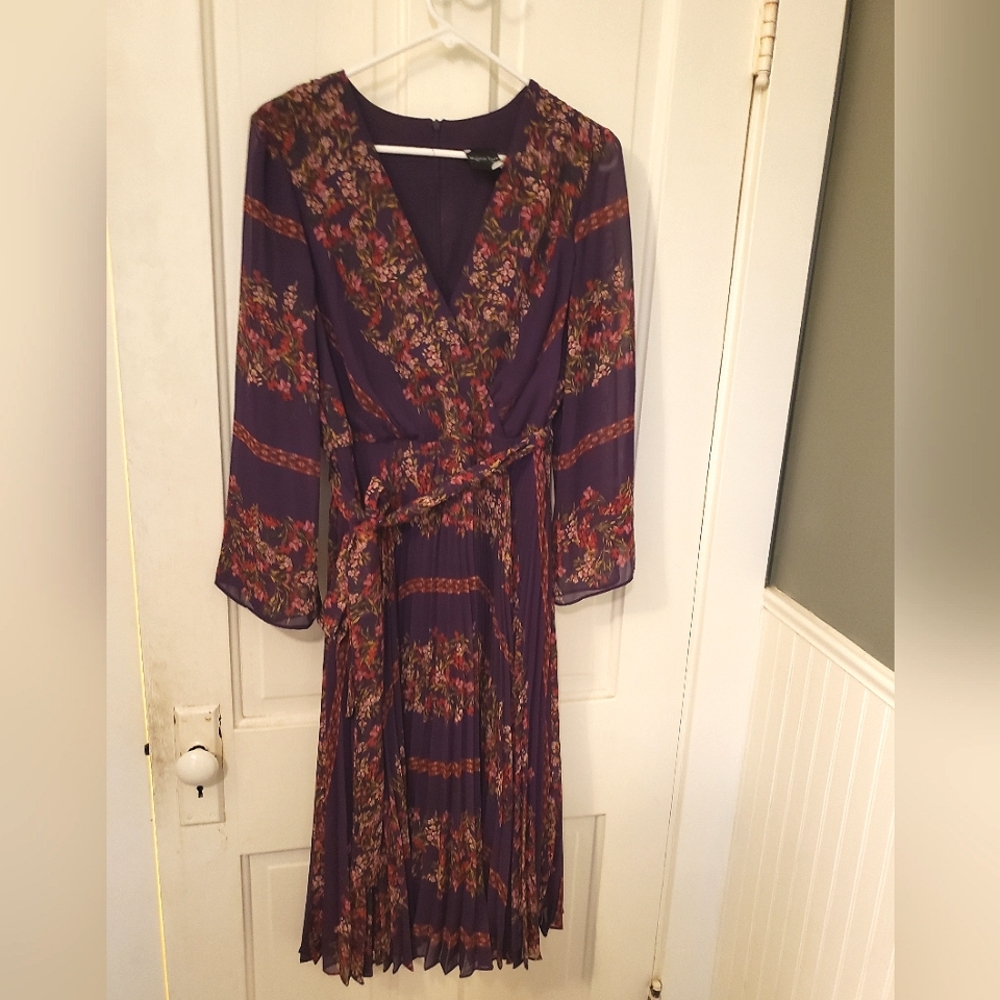 Mason Tara Floral Purple Wrap Dress